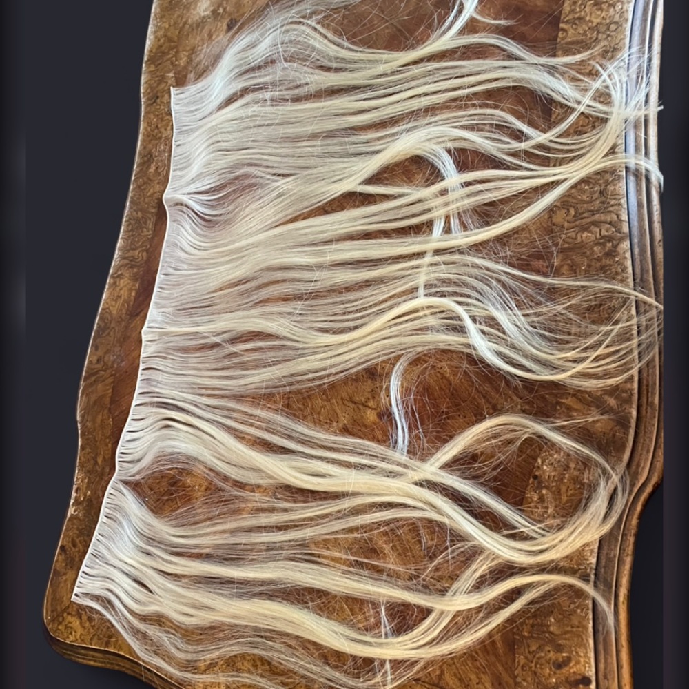 Blonde real human Hair Extensions - Natural Light Blonde - Picture 3 of 5